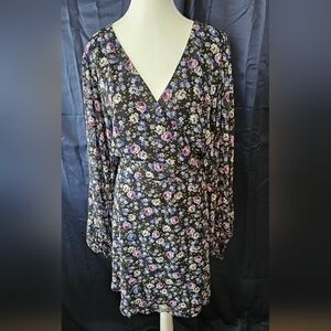 NWT City Chic Wild Ditsy Floral Mini Dress Plus Size 18W
